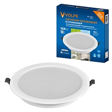 Встраиваемый светодиодный светильник Volpe ULM-Q237 18W/4000K WHITE UL-00013163 2