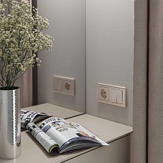 Выключатель двухклавишный Werkel шампань рифленый W1120010 4690389160158 4