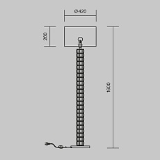 Торшер Maytoni Talento DIA008FL-01CH 1
