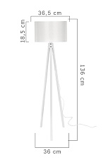Торшер Toplight Sarah TL1618S-01WH 3