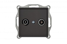 ТВ-розетка оконечная TV/R Liregus Retro черный матовый 29-228 3