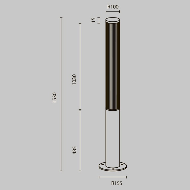 Садово-парковый светодиодный светильник Maytoni Ster O467FL-L70B3K Фото № 2