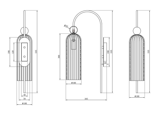 Бра Maytoni Antic MOD302WL-01CG изображение 5 Бра Maytoni Antic MOD302WL-01CG Фото № 5