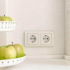 Розетка с заземлением Werkel перламутровый рифленый W1171013 4690389161001 4