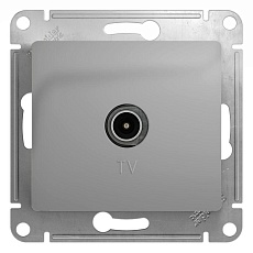 ТВ-розетка Systeme Electric Glossa алюминий GSL000393