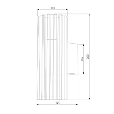 Уличный настенный светодиодный cветильник Elektrostandard Entero (35189/W) 3000K черный a072082 2