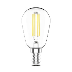 Лампа светодиодная филаментная Gauss E14 4,5W 2700K прозрачная 1141115 4