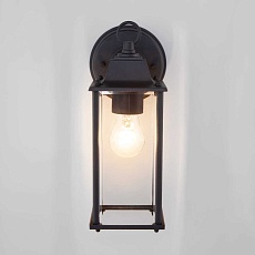 Уличный настенный cветильник Elektrostandard 1008D Brick черный a038438 2