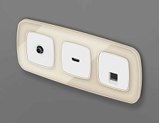 Лицевая панель розетки AMBRELLA VOLT OP1320 2