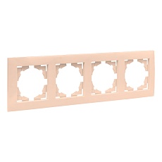 Валенсия Рамка 4-местная кремовая EKF EWM-G-304-20