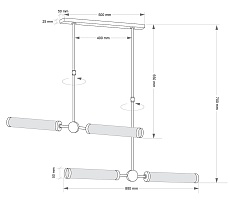 Подвесной светильник KUTEK OREZZO ORE-ZW-2X2(ZM) 2