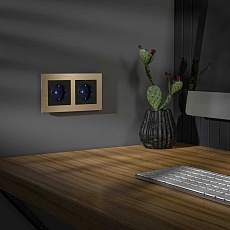 Розетка Werkel с/з с подсветкой черный W1171408 4690389171727 3