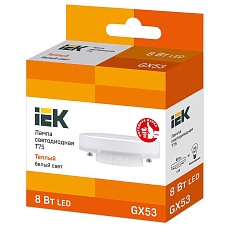 Лампа светодиодная IEK GX53 8W 3000K матовая LLE-T80-8-230-30-GX53 1