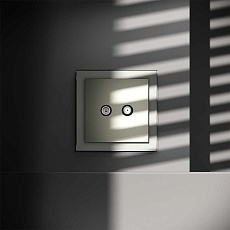 Розетка телевизионнная встраиваемая Voltum S70 оконечная TV+SAT, (сталь) VLS060405 4