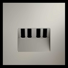 Накладка для розетки акустической 4-местной , S70 (кашемир) Voltum VLS001503