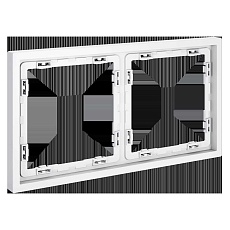 Рамка пластиковая Voltum S70 на 2 поста, (белый матовый) VLS100202