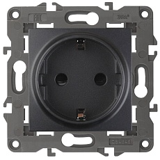 Розетка ЭРА Elegance 2P E Schuko со шторками 16A 250V 14-2102-05 Б0034276