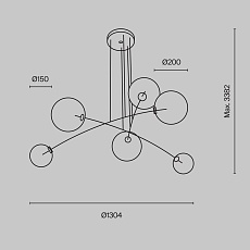 Подвесная люстра Maytoni Mood MOD172PL-06BS 1