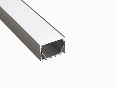 Профиль накладной LEDS POWER СПН5035 алюм. черный с призм.рассеивателем 2м 008523