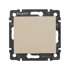 Переключатель одноклавишный проходной Legrand Valena 10A 250V cлоновая кость 774306