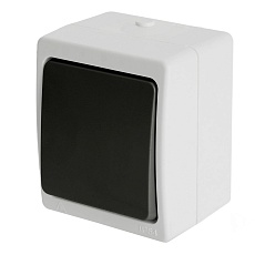 Выключатель одноклавишный Stekker Велена серый-графит PSW10-111-54 32752