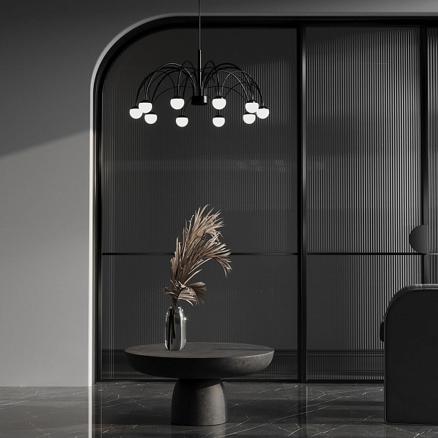 Подвесная светодиодная люстра Eurosvet Ragno 90034/10 LED черный Фото № 6