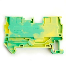 Зажим пружинный, 2-проводной проходной ЗНИ - 4, JXB PT 4, желтый,зеленый LD572-1-40 49258 4