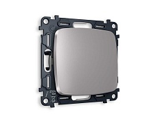 Комплект механизма 1-кл проходного выключателя AMBRELLA VOLT OMEGA Сталь матовый QUANT (OP5010, VM105) MO501020