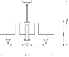 Подвесной светильник KUTEK  DECOR ABAŻUR DEC-ZW-3(BN/A) 2