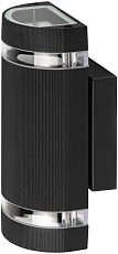Светильник уличный настенный ЭРА «Адрия» GBW-102-BL-0230 230В 2хGU10 IP54 вверх/вниз черный Б0069595