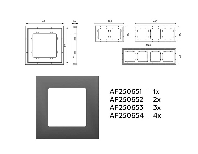 Рамка AMBRELLA VOLT AF250651 Фото № 4