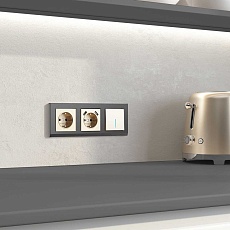 Выключатель Werkel одноклавишный проходной с подсветкой шампань W1112111 4690389157110 1