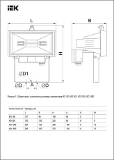 Прожектор IEK FL 500W LPI01-1-0500-K02 1