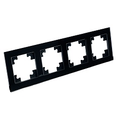 Рамка 4-постовая Stekker Катрин черный GFR00-7004-05 39521 4