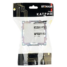 Переключатель двухклавишный Stekker Катрин GLS10-7107-01 белый 49166 2