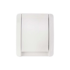 Розетка одноместная (керамика) INDUSTRIAL IP54 с заземлением, о/у, белая KRANZ KR-78-0814 1