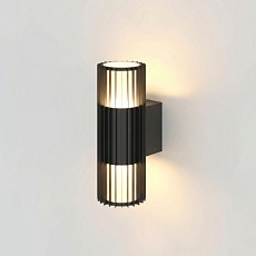 Уличный настенный светодиодный cветильник Elektrostandard Entero (35189/W) 3000K черный a072082 4