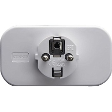 Разветвитель сетевой 2-местный с/з Stekker ADP16-22-20 250V, 16A, ABS огнеустойчивый пластик, белый 39023 1