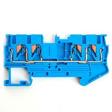 Зажим пружинный, 4-проводной проходной ЗНИ - 2,5 ,JXB PT 2,5, синий LD574-2-25 49253 5