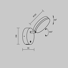 Настенный светильник Maytoni Fad MOD070WL-L8B3K 2