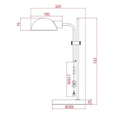 Настольная лампа Arte Lamp Zetta A7055LT-1BK 1