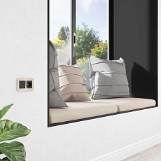 Переключатель-выключатель двухклавишный Werkel черный W1123006 4690389182167 4