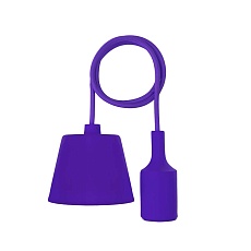 Патрон E27 силиконовый со шнуром 1 м фиолетовый REXANT 11-8887 1
