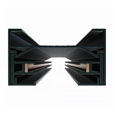 Шинопровод FerGipps 1м 2TRA Black 1000x34x20 mm 220V черный 2TRA УТ000001995