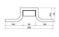 Декоративный профиль Arlight ARL-SLOT-ROUND-80-250 (ГКЛ 12.5мм) 022259 1