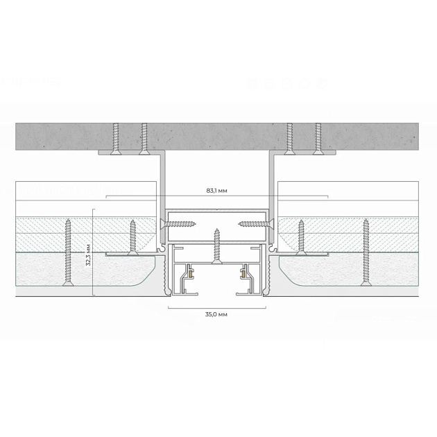 Трековый профиль FerGipps СЛ ТР 35 Белый УТ000001976 изображение 3 Трековый профиль FerGipps СЛ ТР 35 Белый УТ000001976 Фото № 3