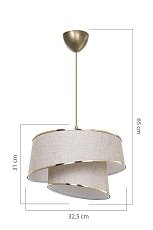 Подвесной светильник Toplight Adriana TL1621H-01BG 1