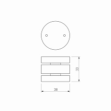 Коннектор круглый для накладного шинопровода Elektrostandard Slim Magnetic 85010/00 черный a063966 2