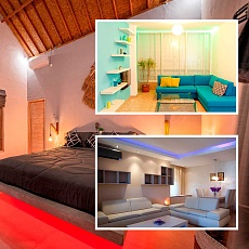 Светодиодная лента OGM 14,4W/m 60LED/m 5050SMD разноцветный (RGB) 5M LSE-271 3