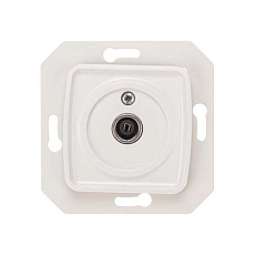 DEA Розетка TV Проходная с/у мех. Бел KRANZ KR-78-0221
